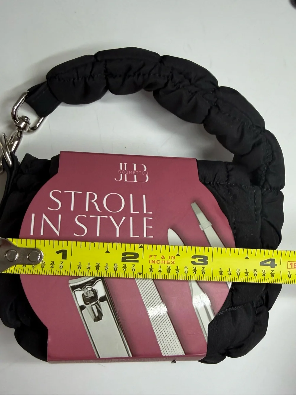 Stroll in Style Black Women's Handbag with Manicure Set